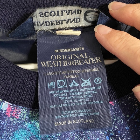Vintage Sunderland of Scotland Womens Cosmic Windbreaker Waterproof Jacket Sz L - Picture 6 of 13